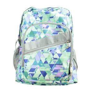 LL Bean Big Kids Citron Geo Polyester Deluxe Book Pack 37L Print School Backpack